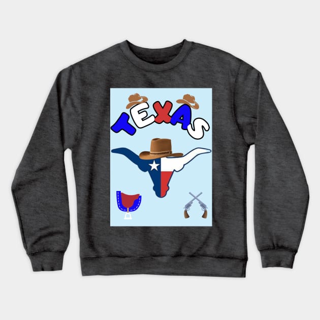 State of Texas USA Crewneck Sweatshirt by TopSea